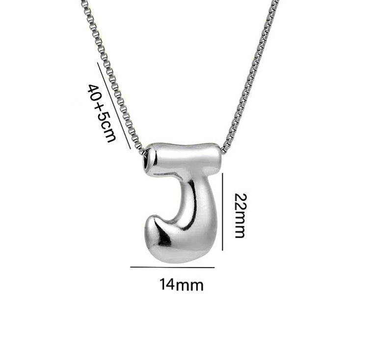 Bubble letter necklace