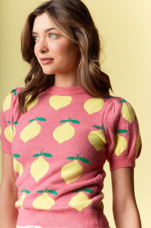 Lemon Knit Top