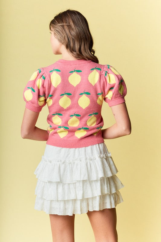 Lemon Knit Top