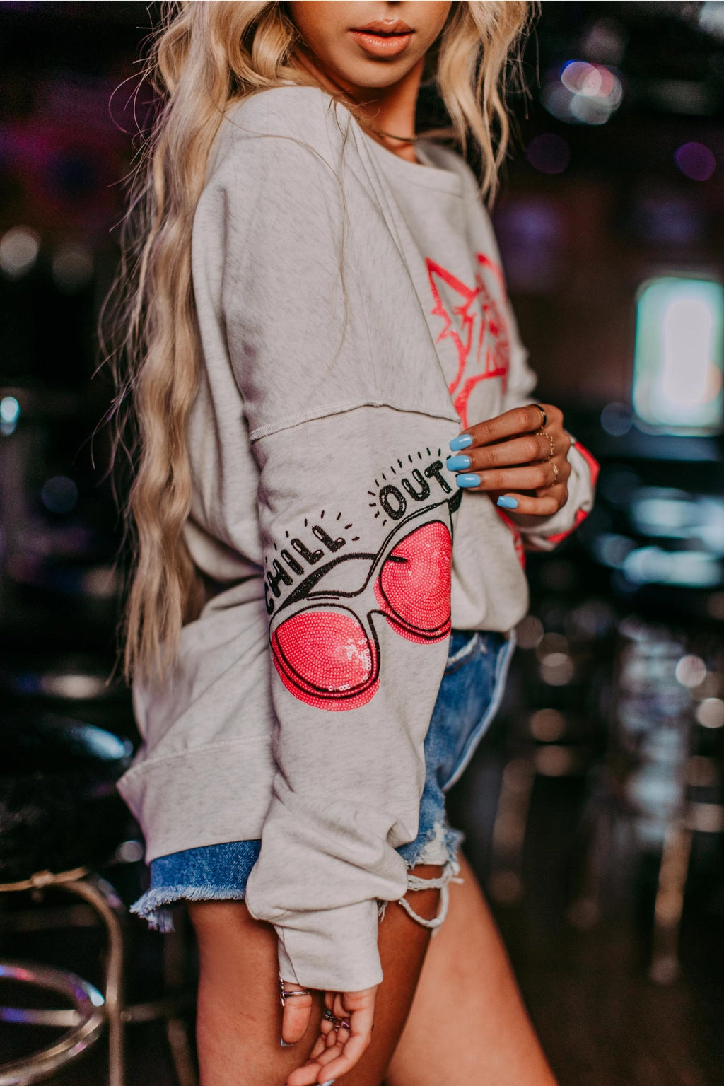 Chill Out Sequins Tiger Sweatshirt