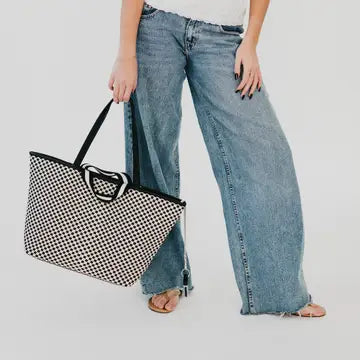 Woven Tiffany Tote Bag