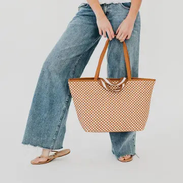 Woven Tiffany Tote Bag