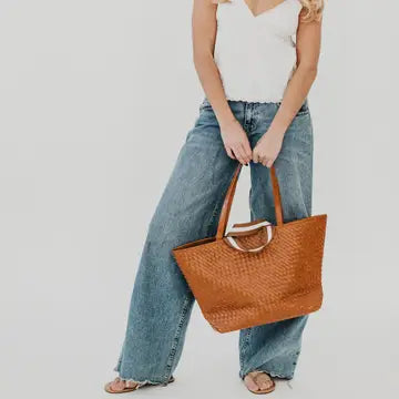 Woven Tiffany Tote Bag