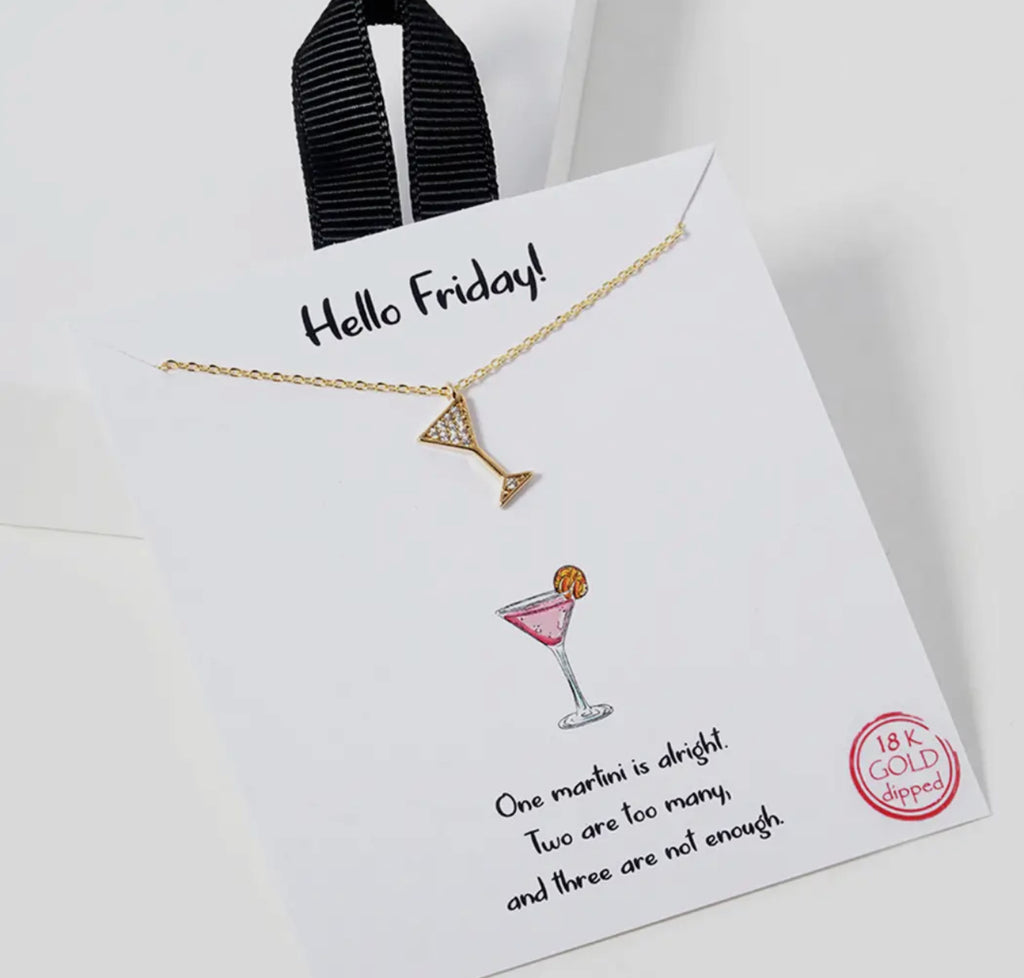 Martini pendent necklace