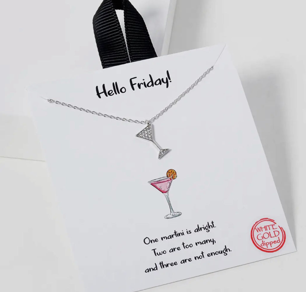 Martini pendent necklace