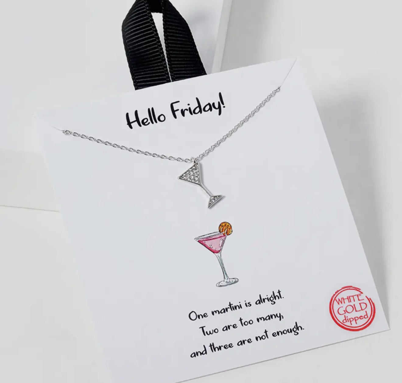 Martini pendent necklace