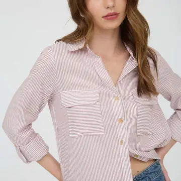 Burgundy Button Up