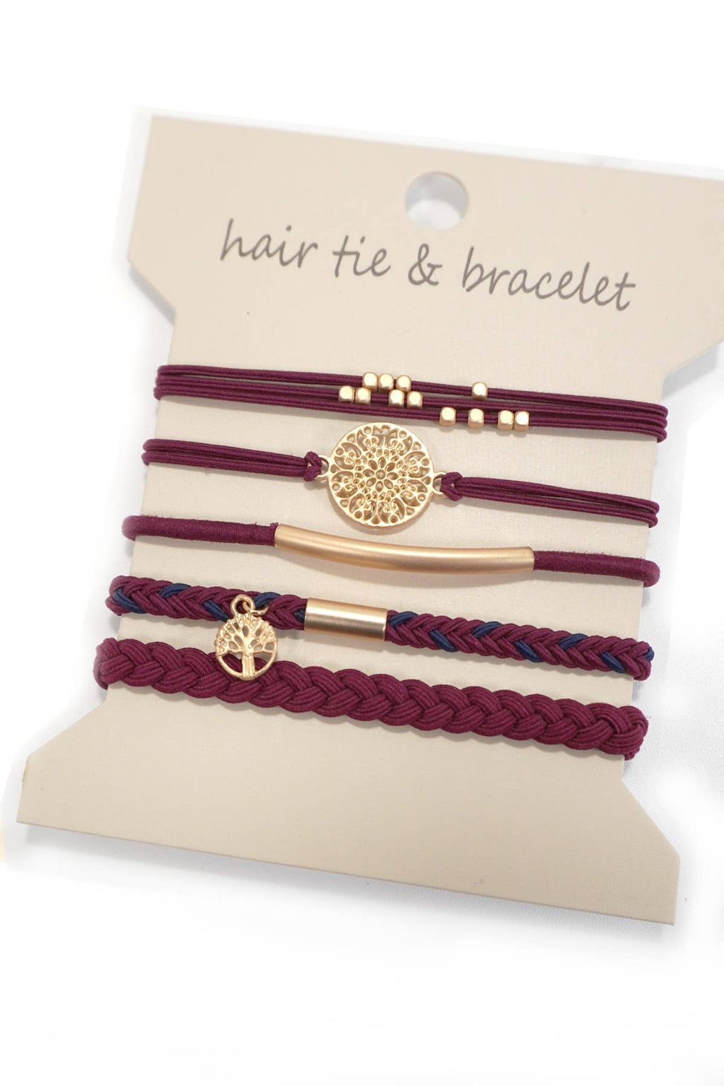 Boho bracelet hair ties