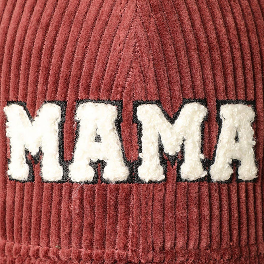 MAMA Embroidered Corduroy Hat