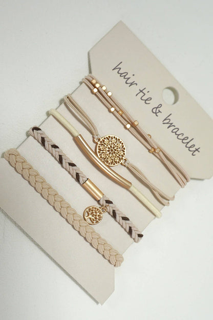 Boho bracelet hair ties