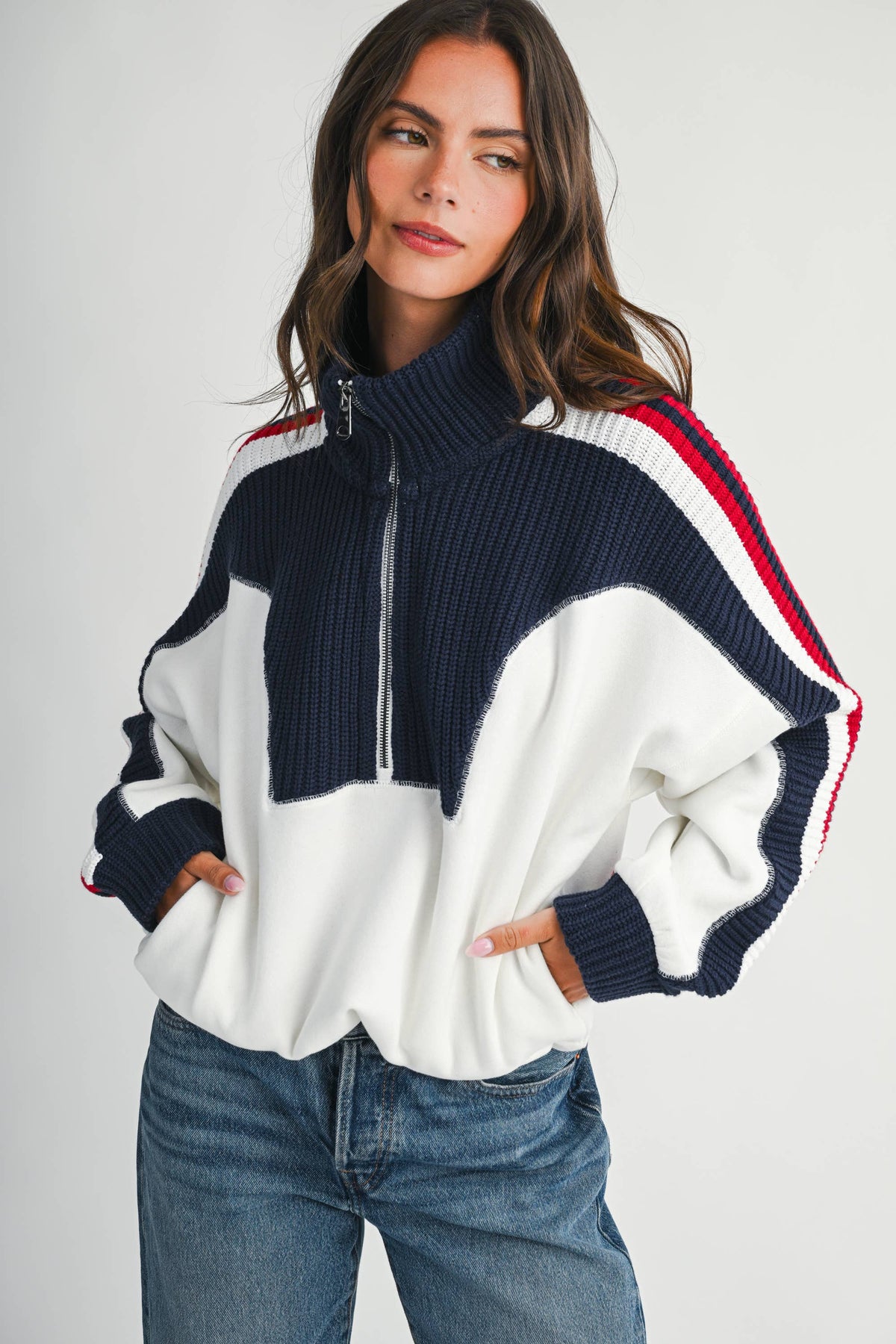 Varsity Pullover Sweater
