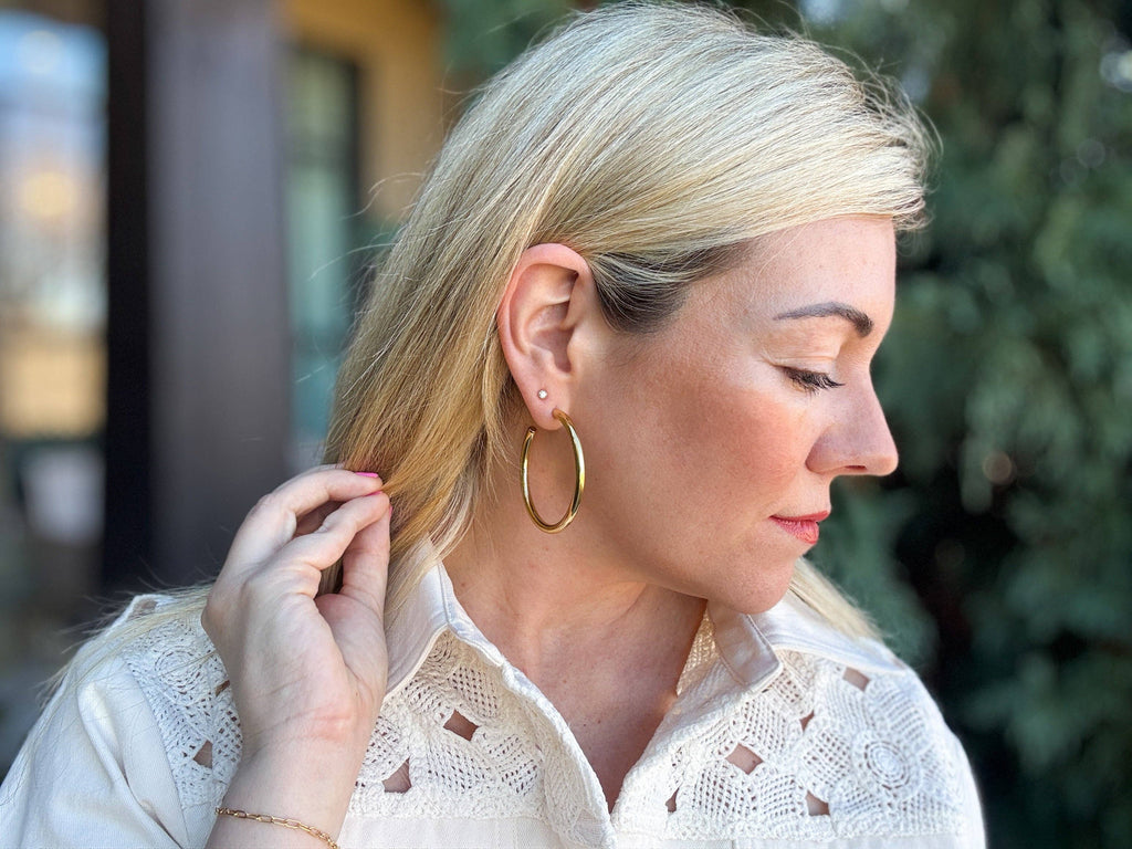 X-Large GoldPlated Hoops