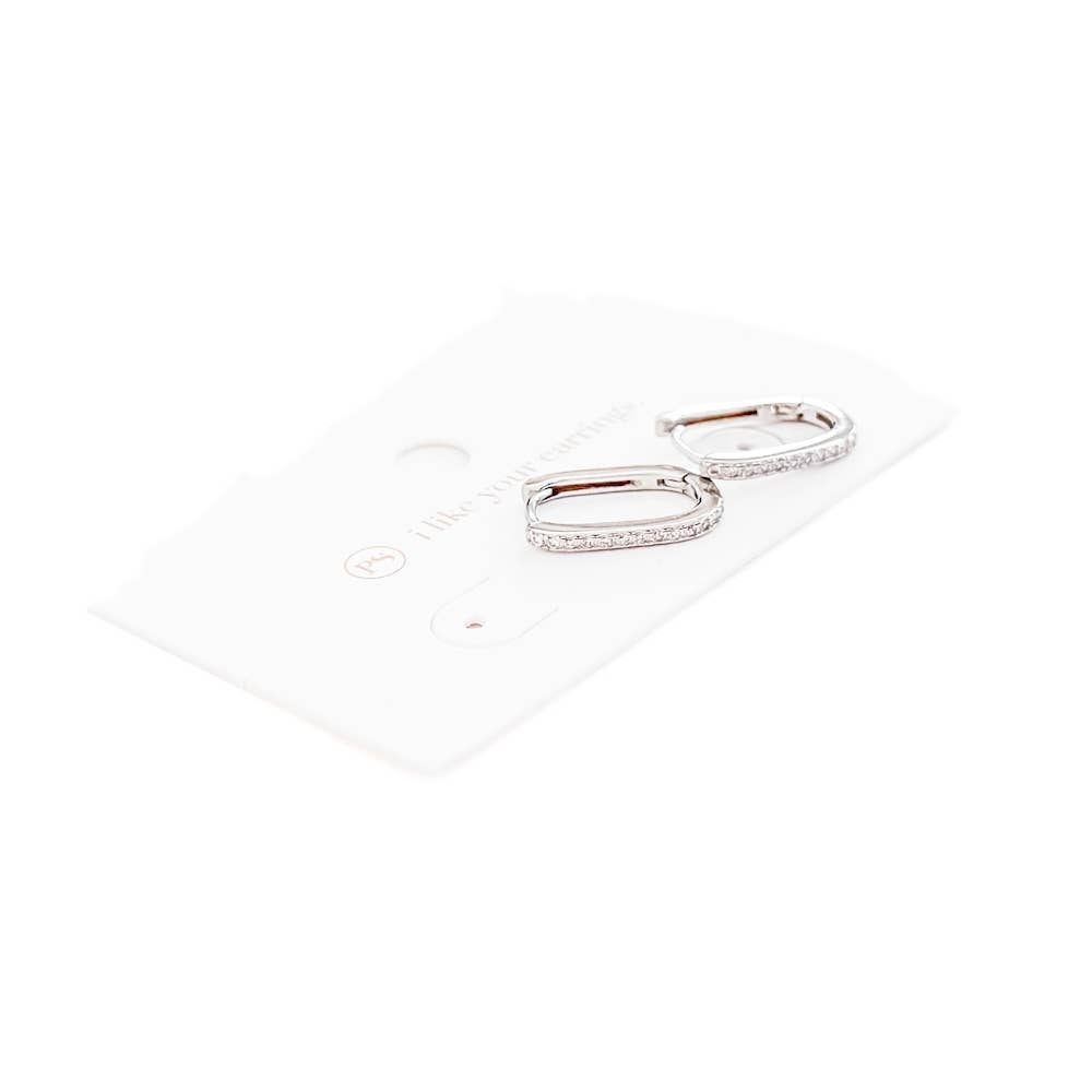 Petra U Hoop Diamond Earrings - WATERPROOF