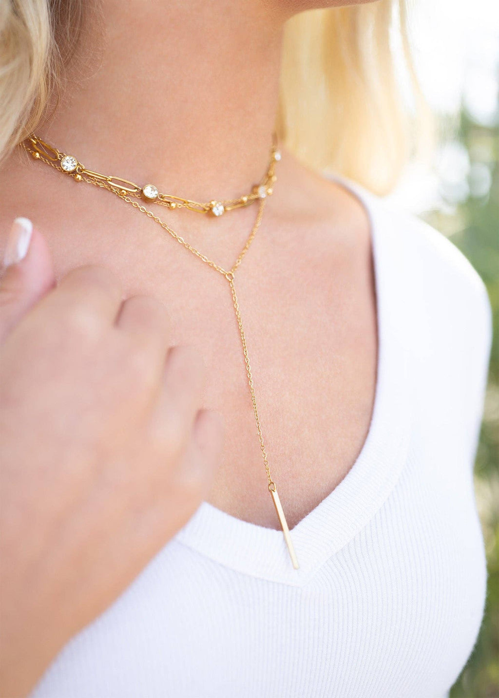 Jessica Stone Paperclip Necklace