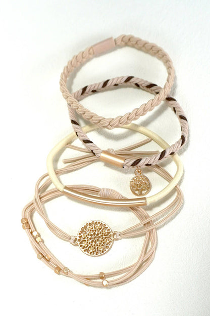 Boho bracelet hair ties