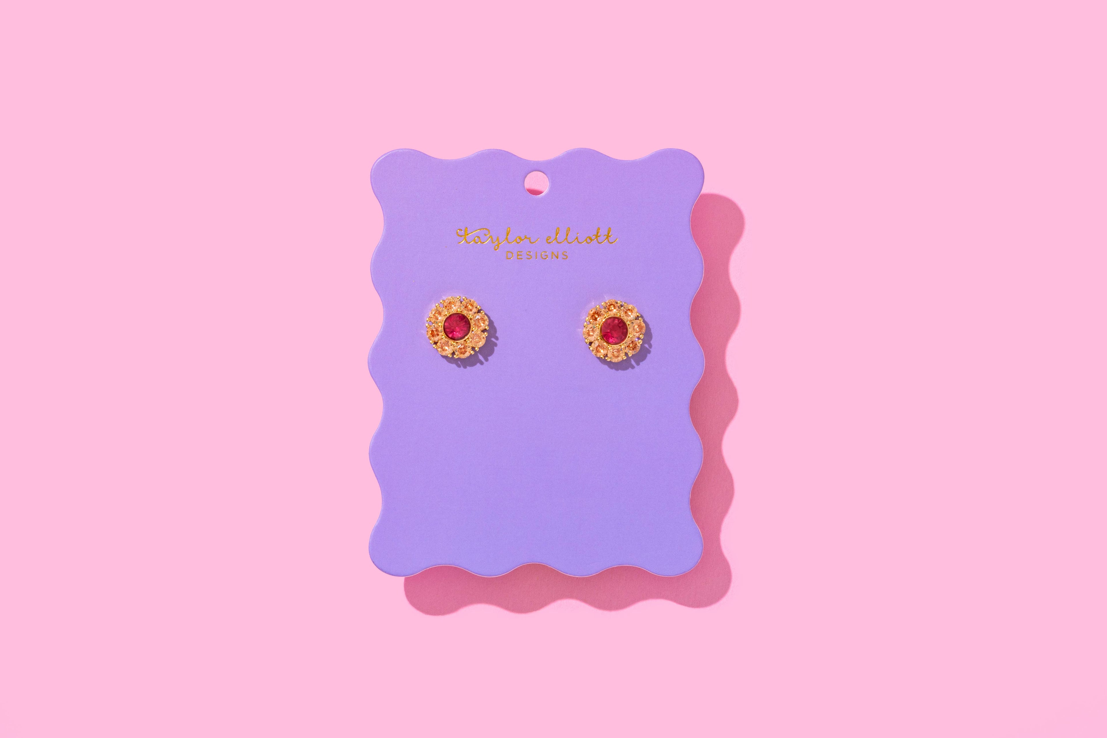 Flowers w/ Pink Gems