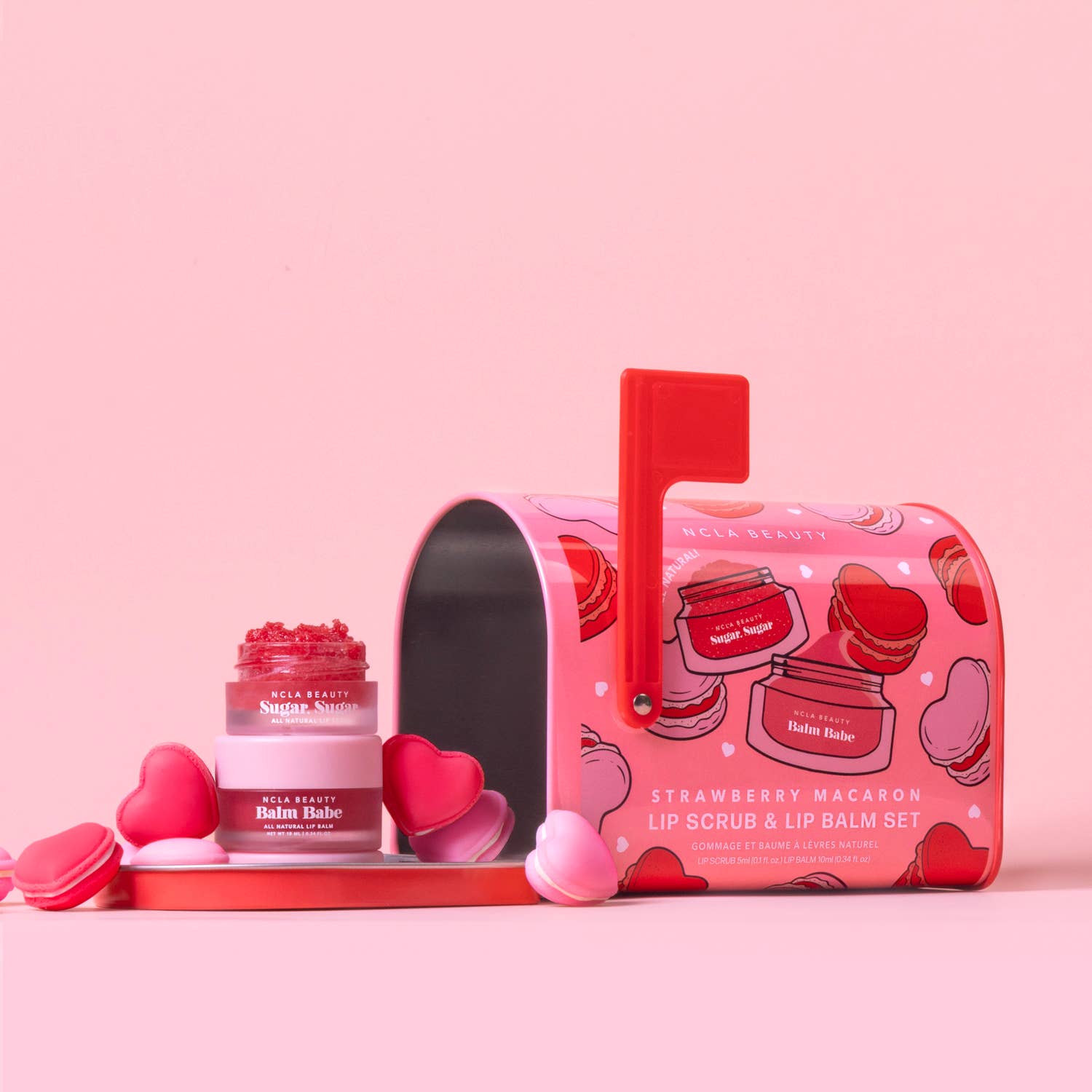 Strawberry Macaron Valentine's Day Lip Care Set