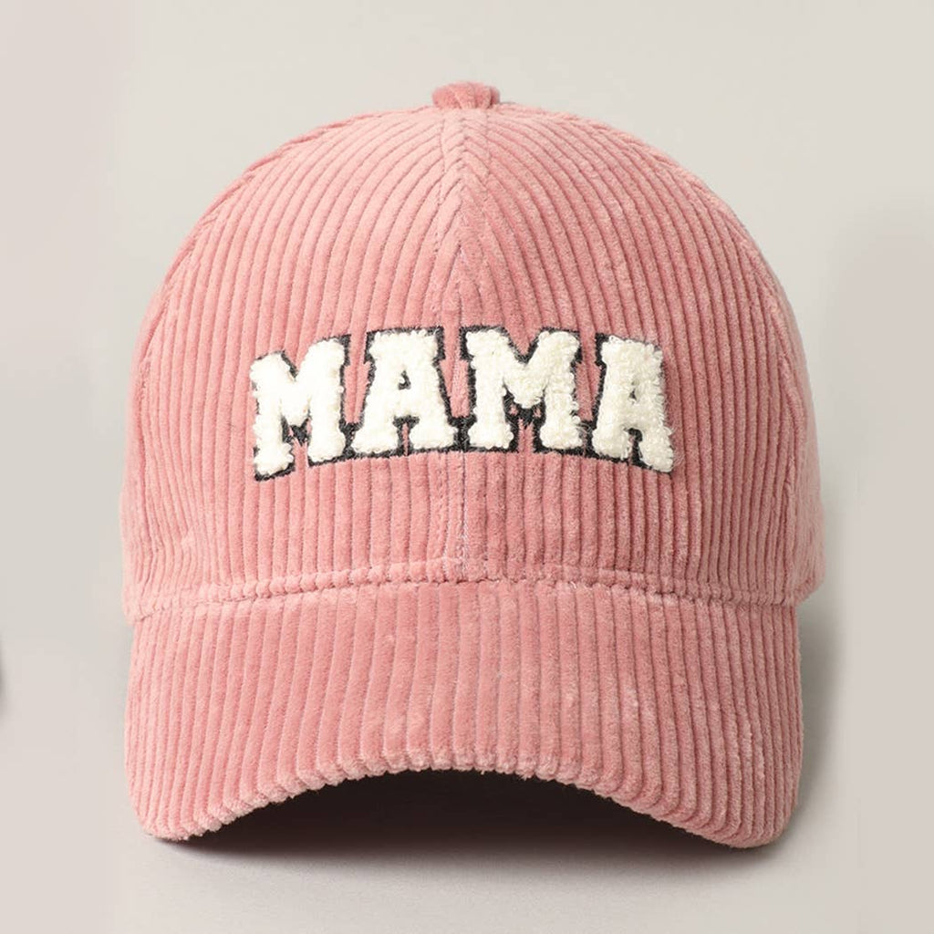 MAMA Embroidered Corduroy Hat