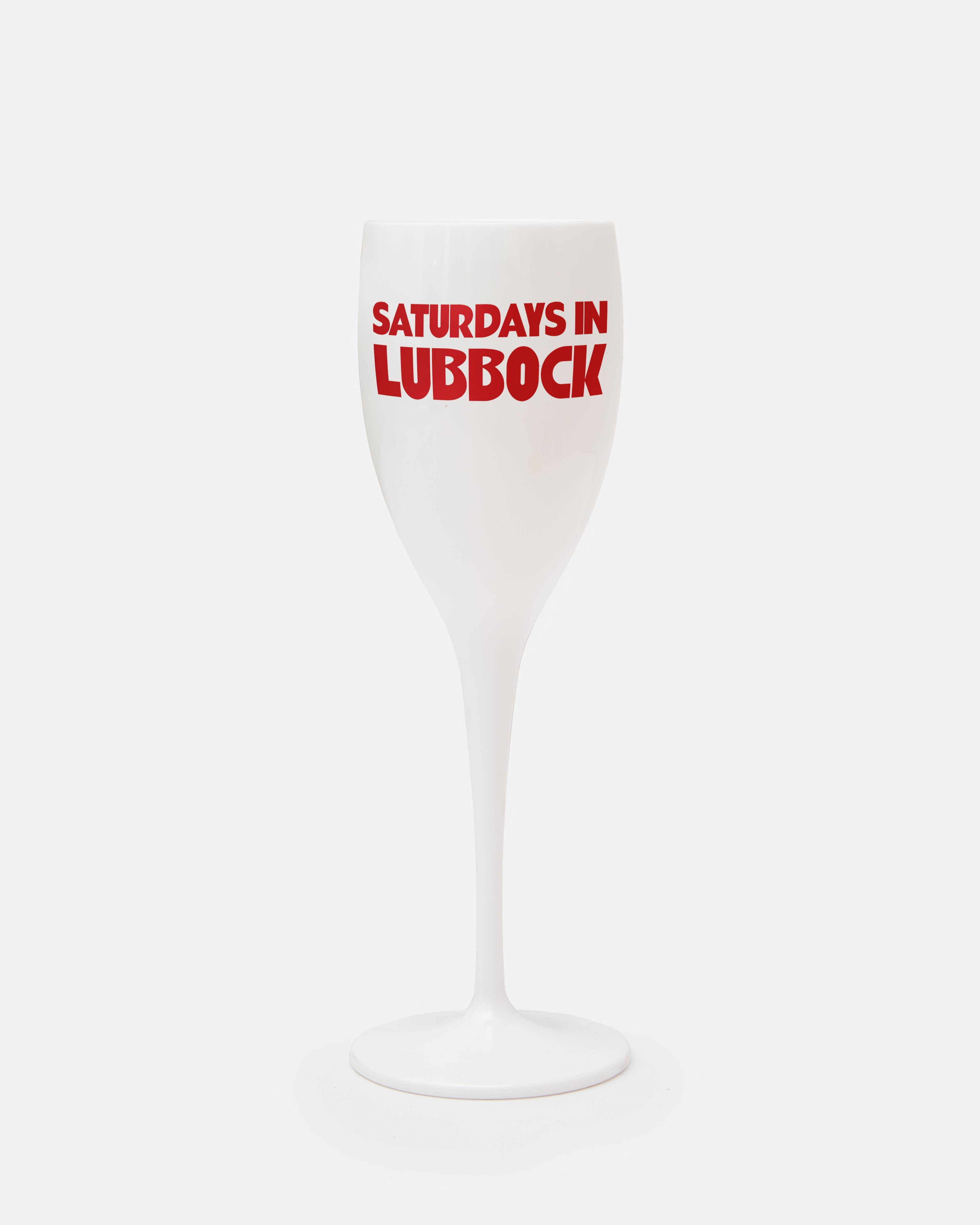 Saturdays In Lubbock Champagne Flute