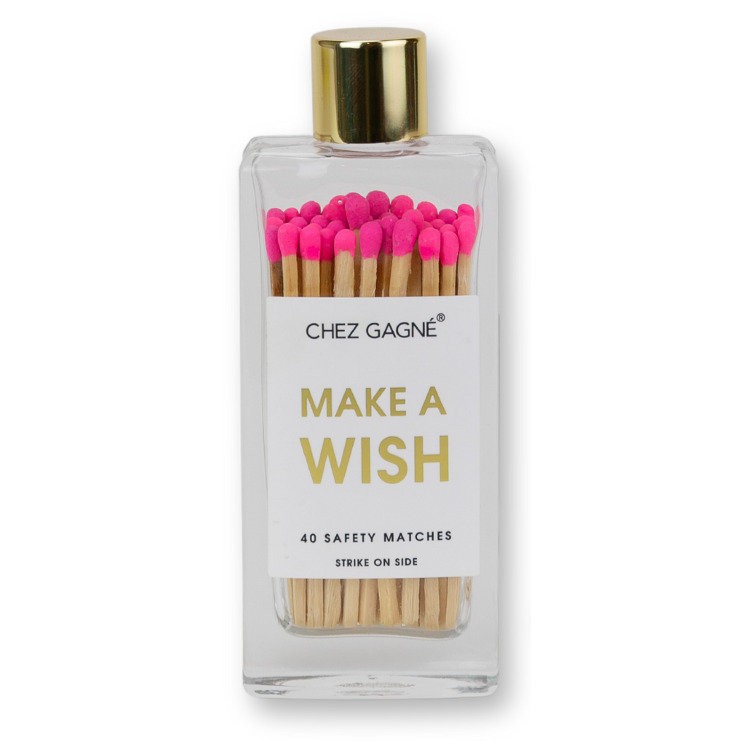 Make A Wish - Birthday Glass Bottle Safety Matches