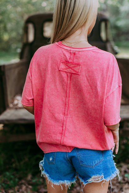 Cowgirl Acid Washed Tee