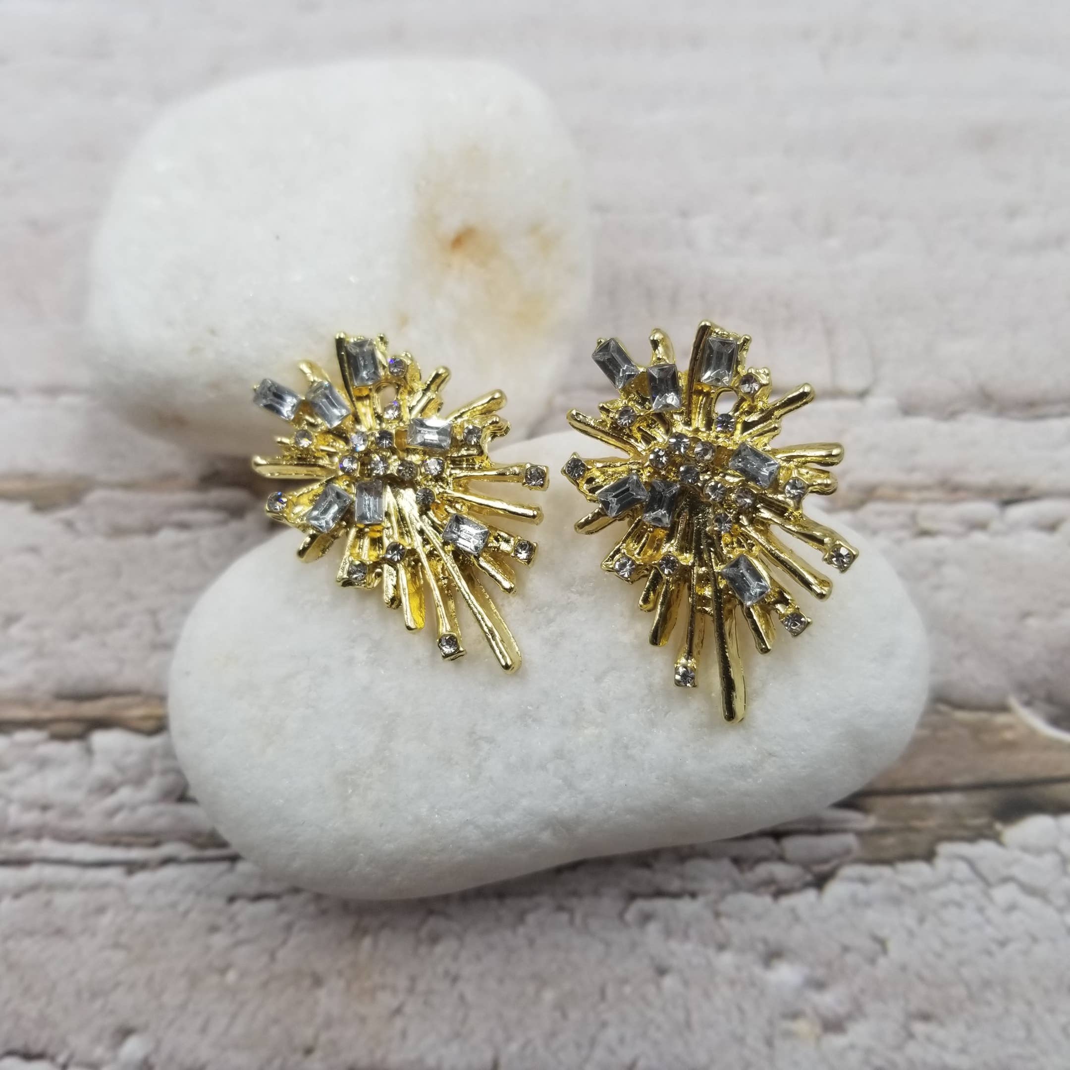 Sunburst Rhinestone Studs