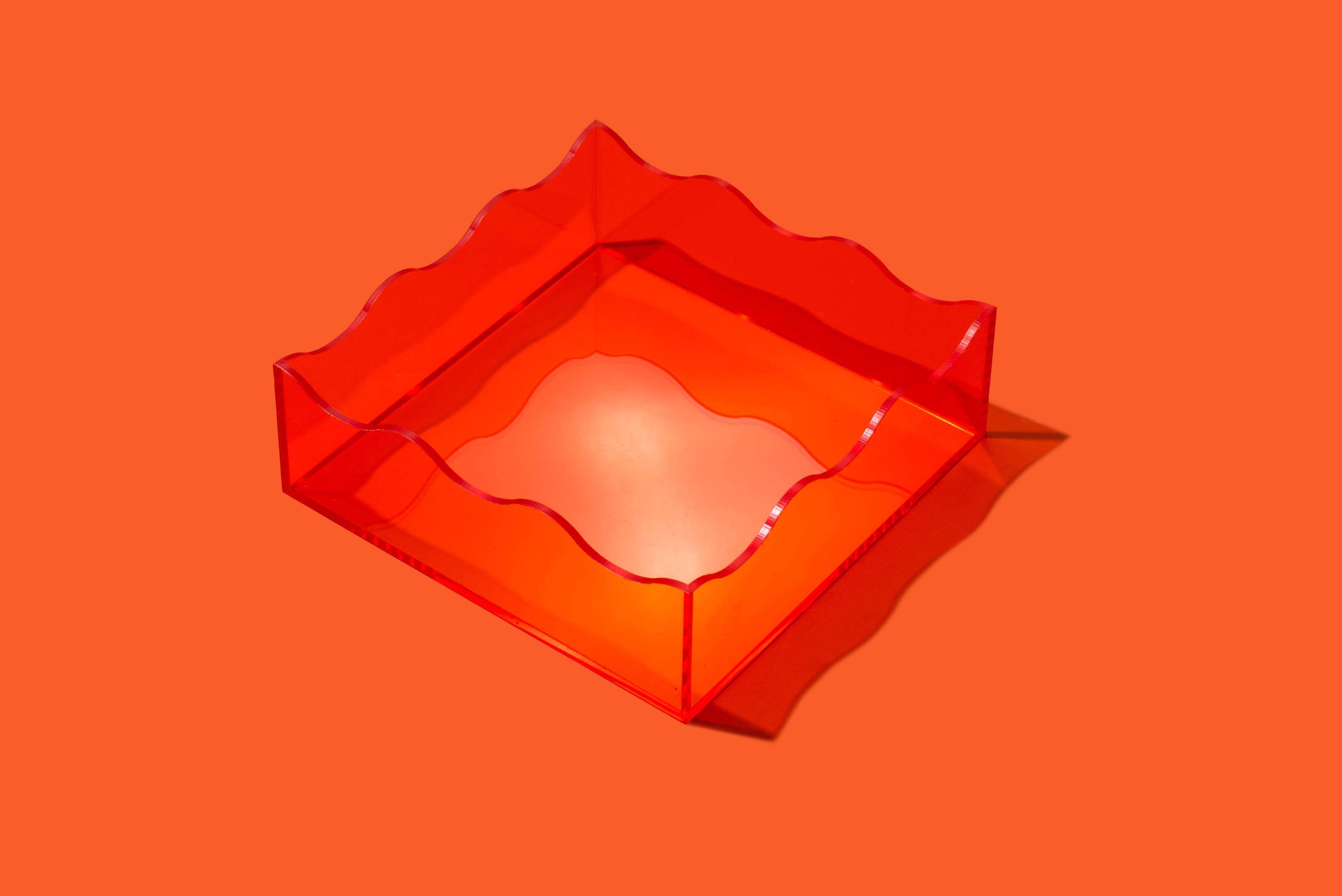 Orange Glow Wavy Tray