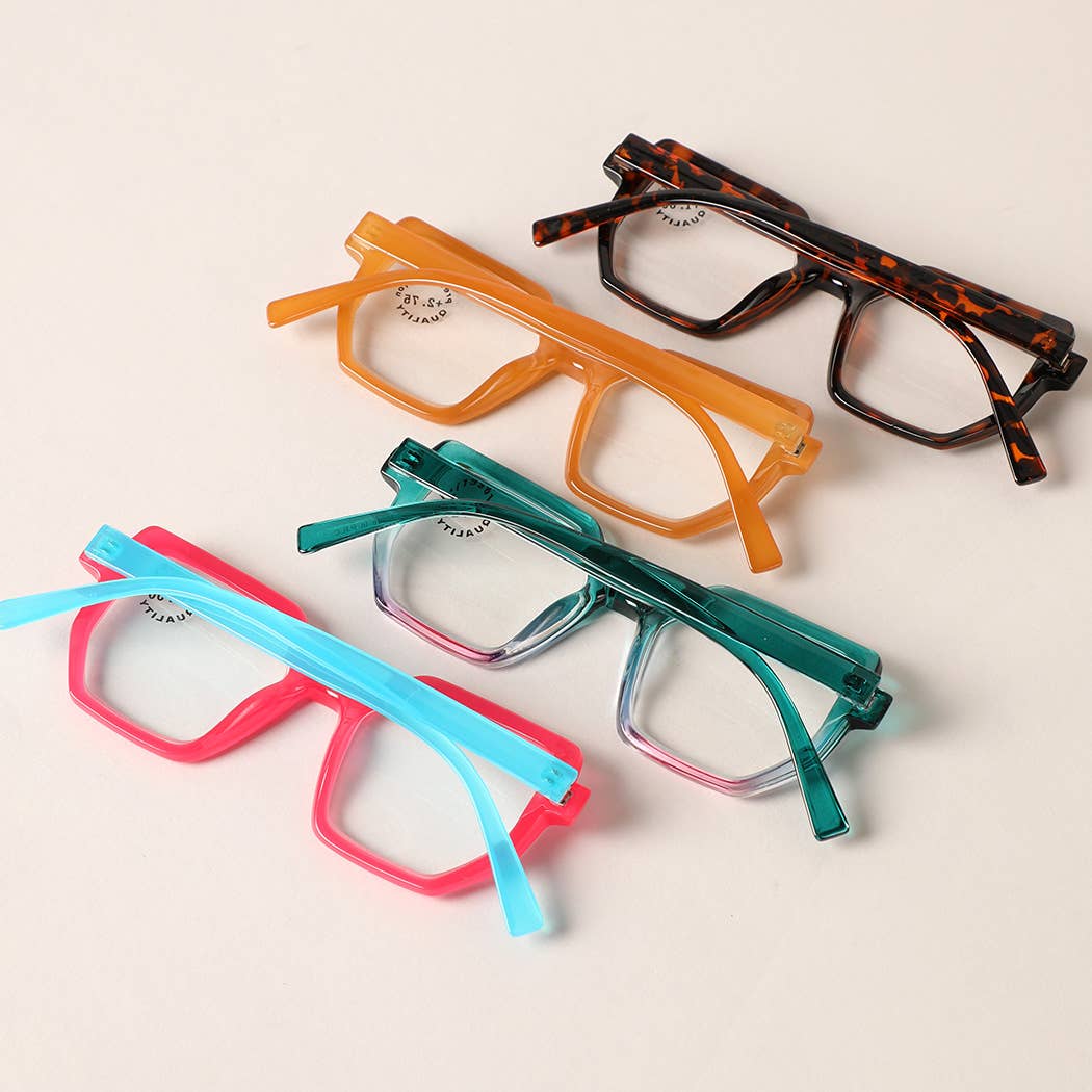 Hexagon Two-Toned Reading Glasses