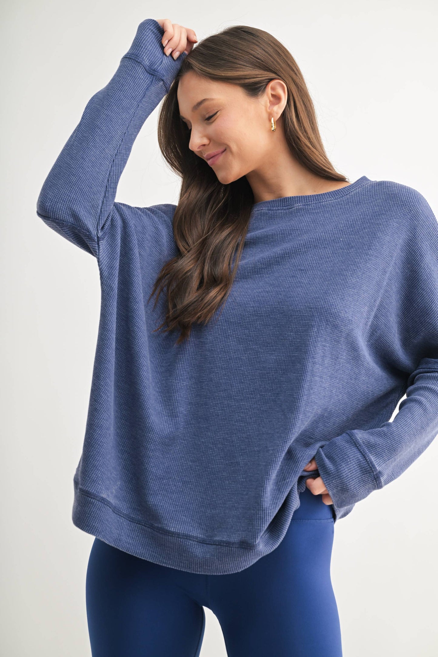 Waffle Ribbed Pullover