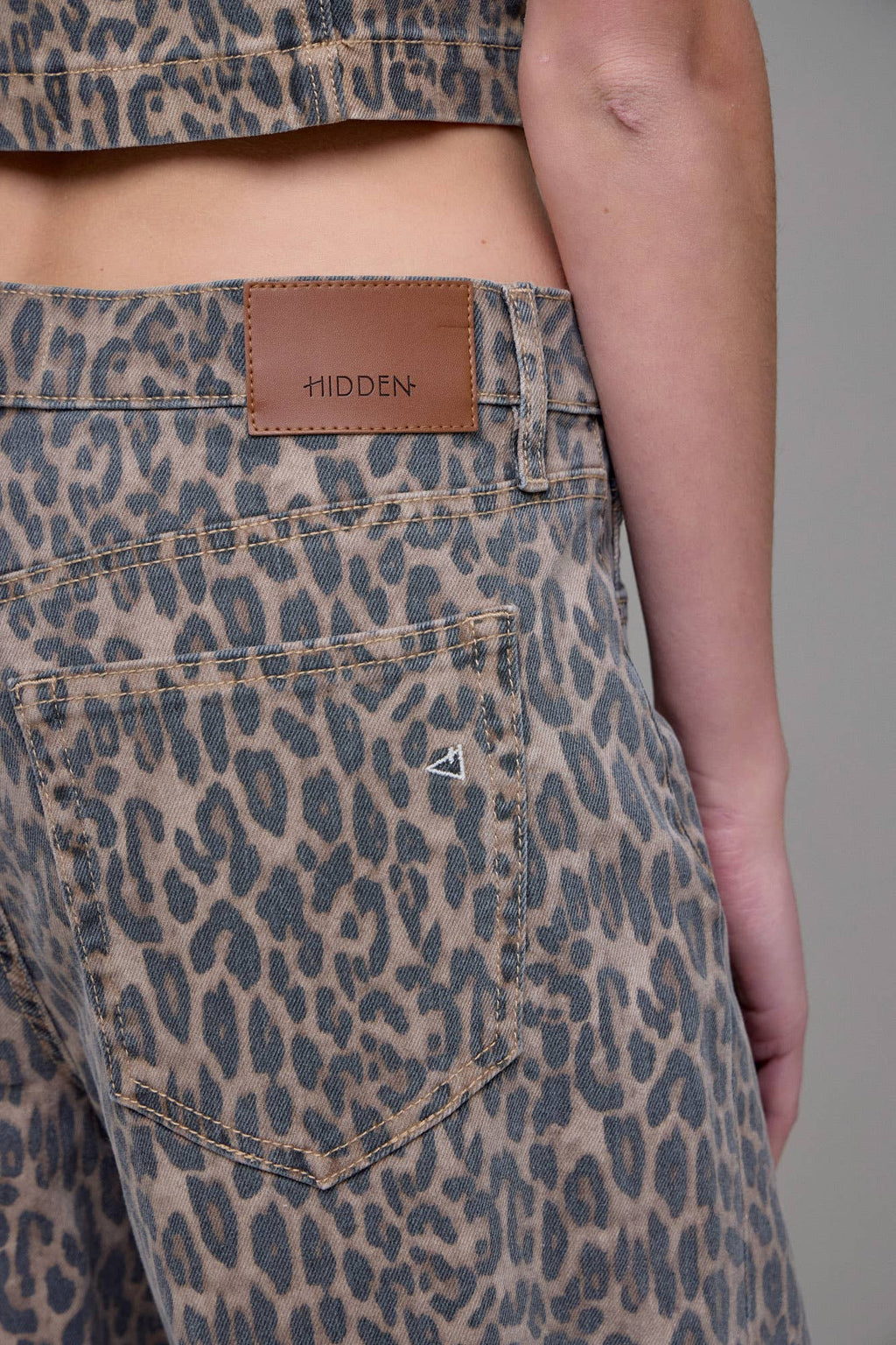 Cheetah Print Low Slung Baggy Jeans