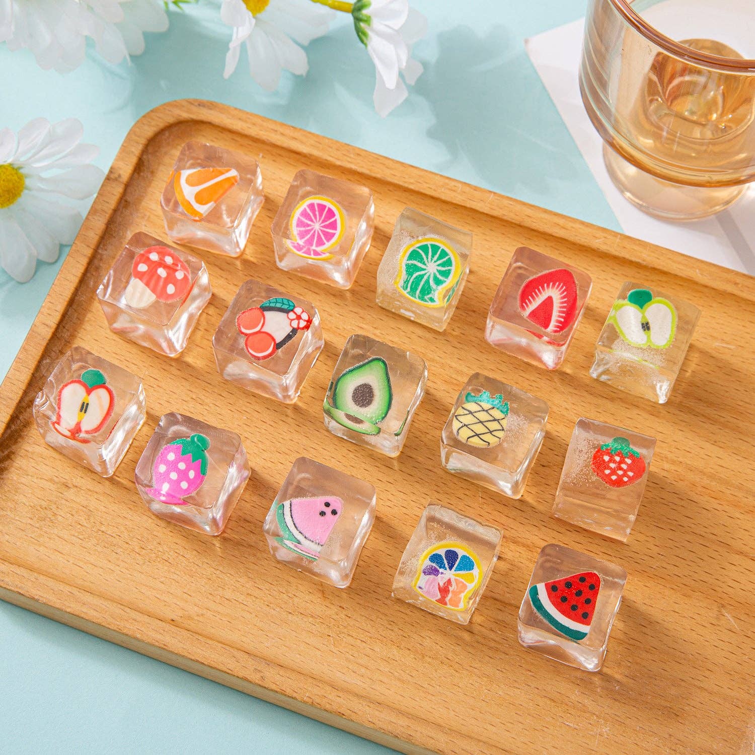 Fruit ice cube Squishy Toy