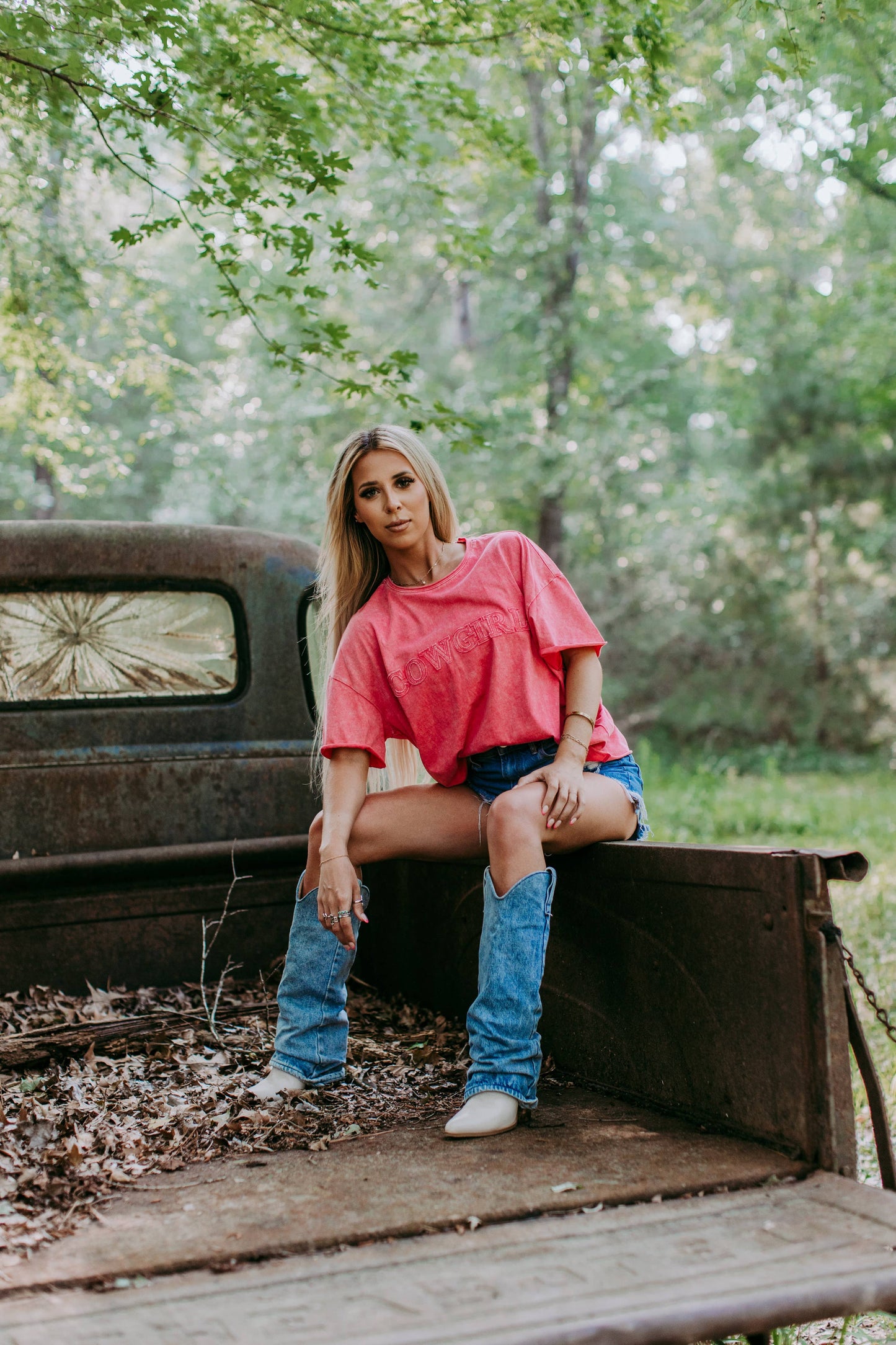 Cowgirl Acid Washed Tee