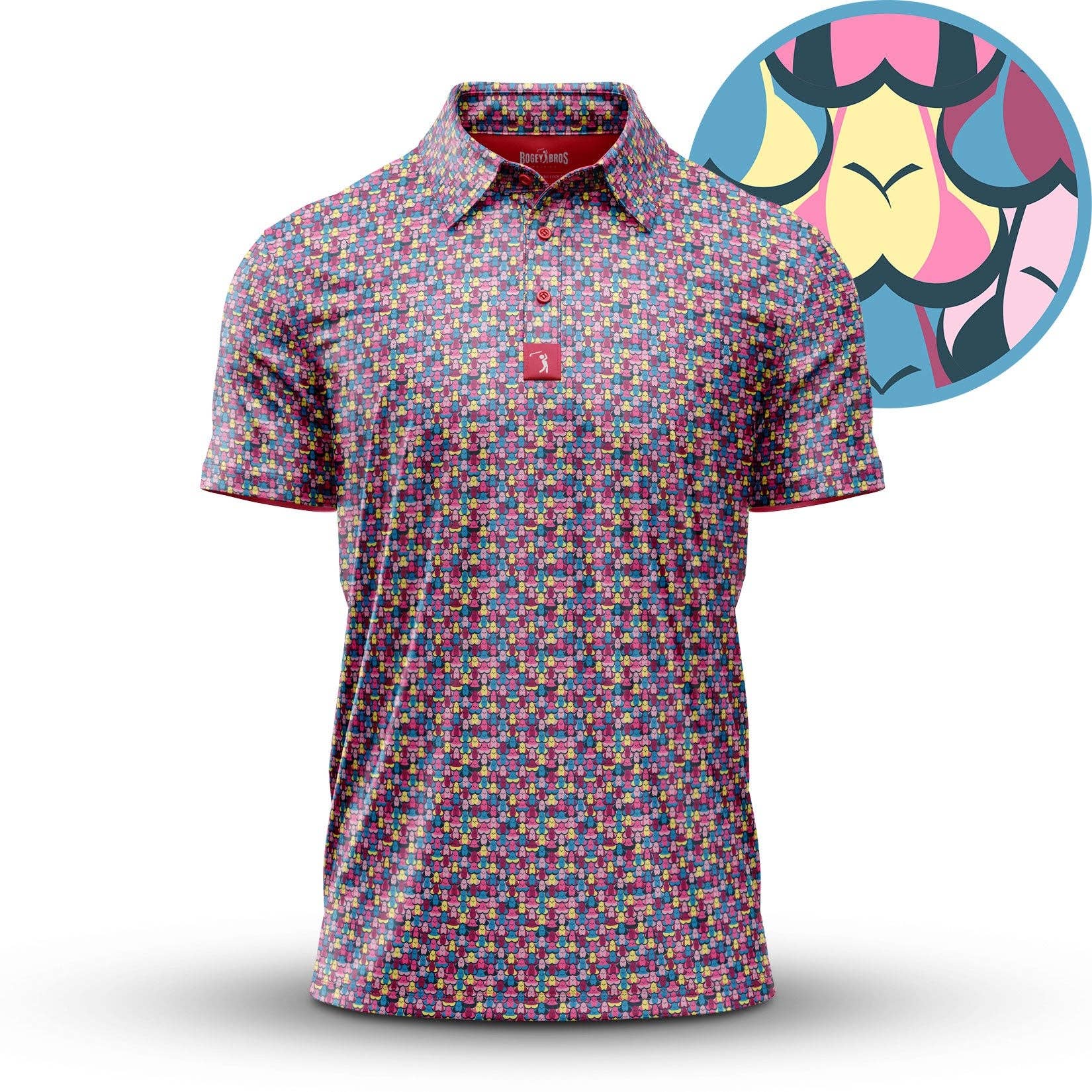 Eyes Up Here - Shagadelic - Bogey Bros Polo