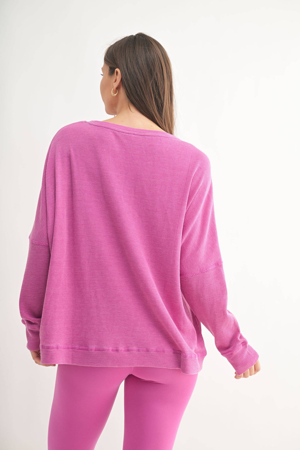 Waffle Ribbed Pullover